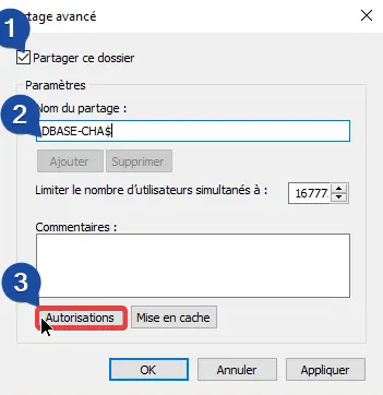 The $ symbol hides the directory