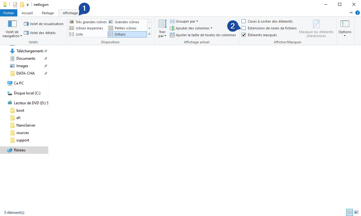 Check File name extensions